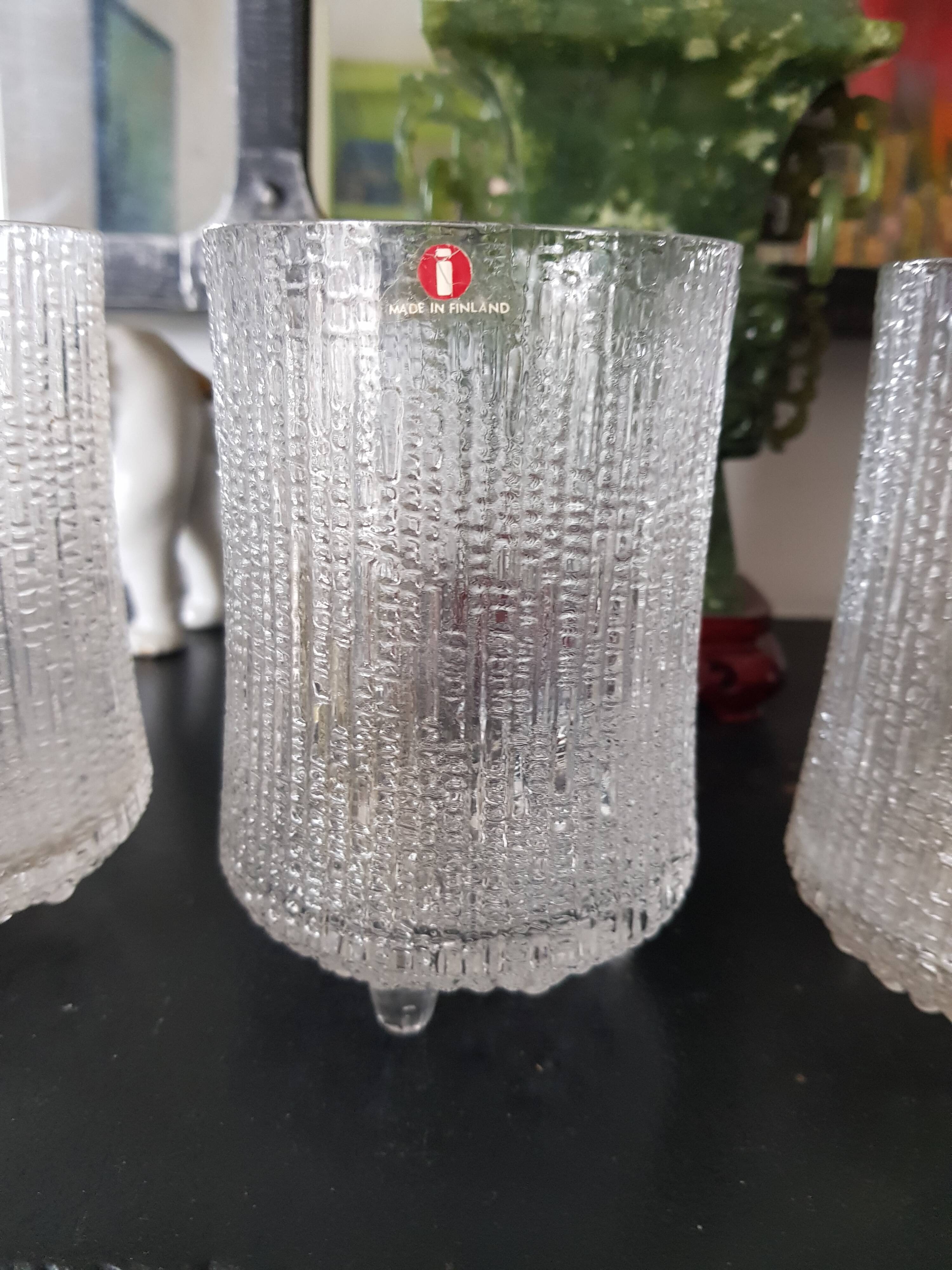5 glasses ultima Thule design Littala 1970