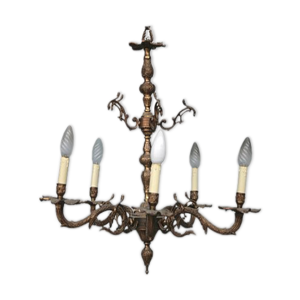 lustre en bronze 5 lumières