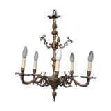 Chandelier in bronze 5 light rock
