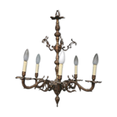 Chandelier in bronze 5 light rock