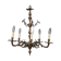 Chandelier in bronze 5 light rock