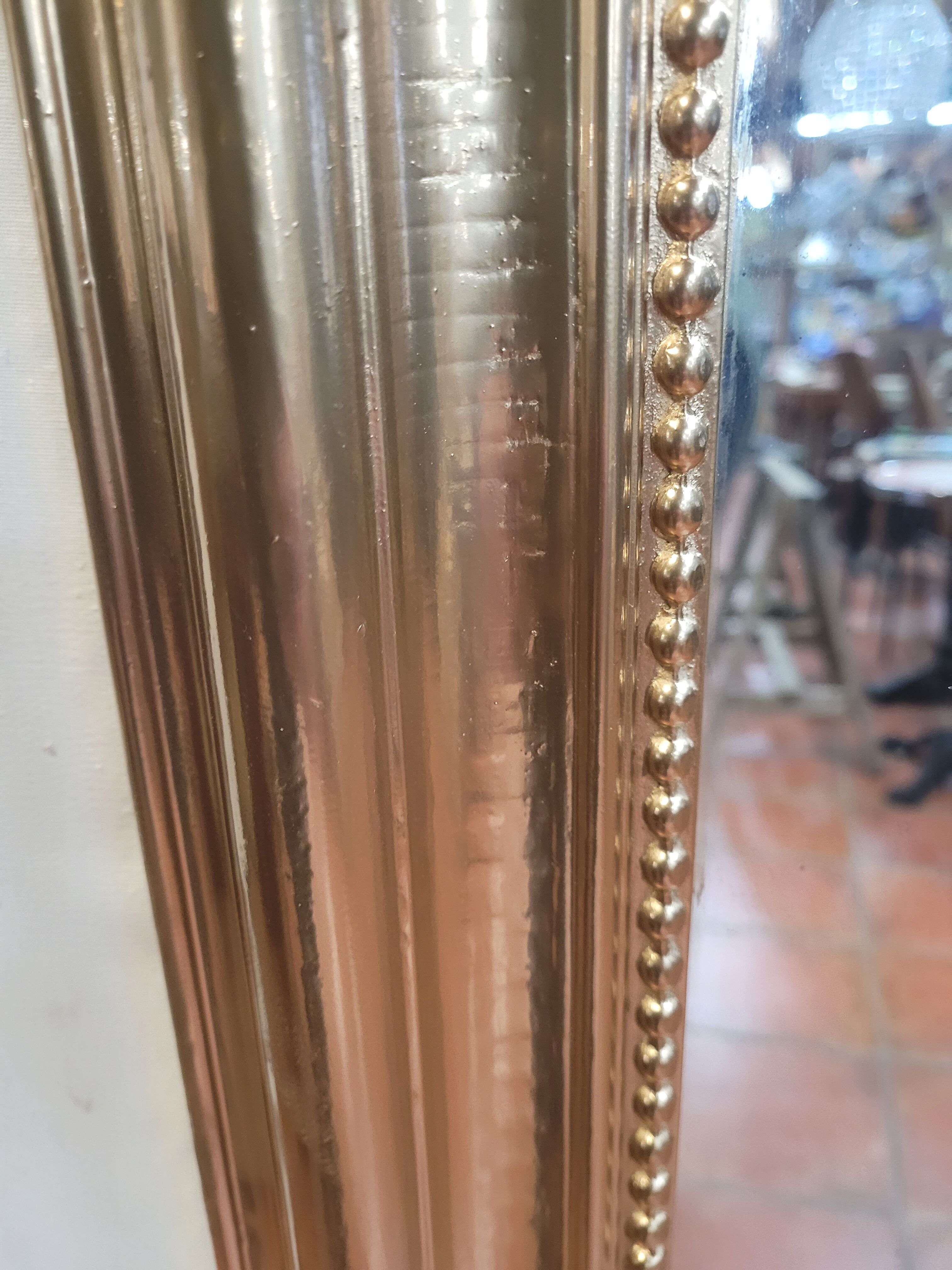 Old mirror Louis Philippe gilded mirror with mercury 124×88cms