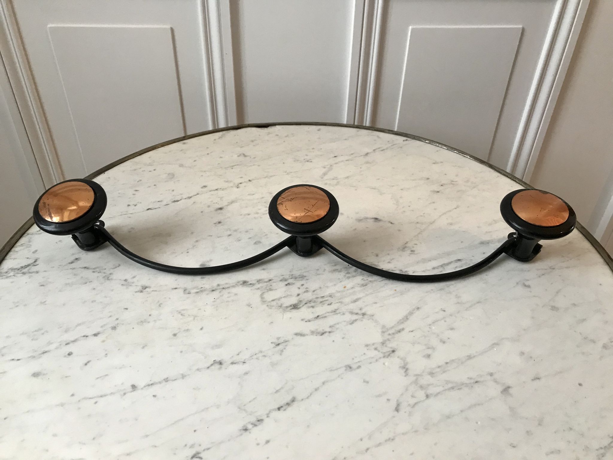 Metal hook and pink gold vintage 70s