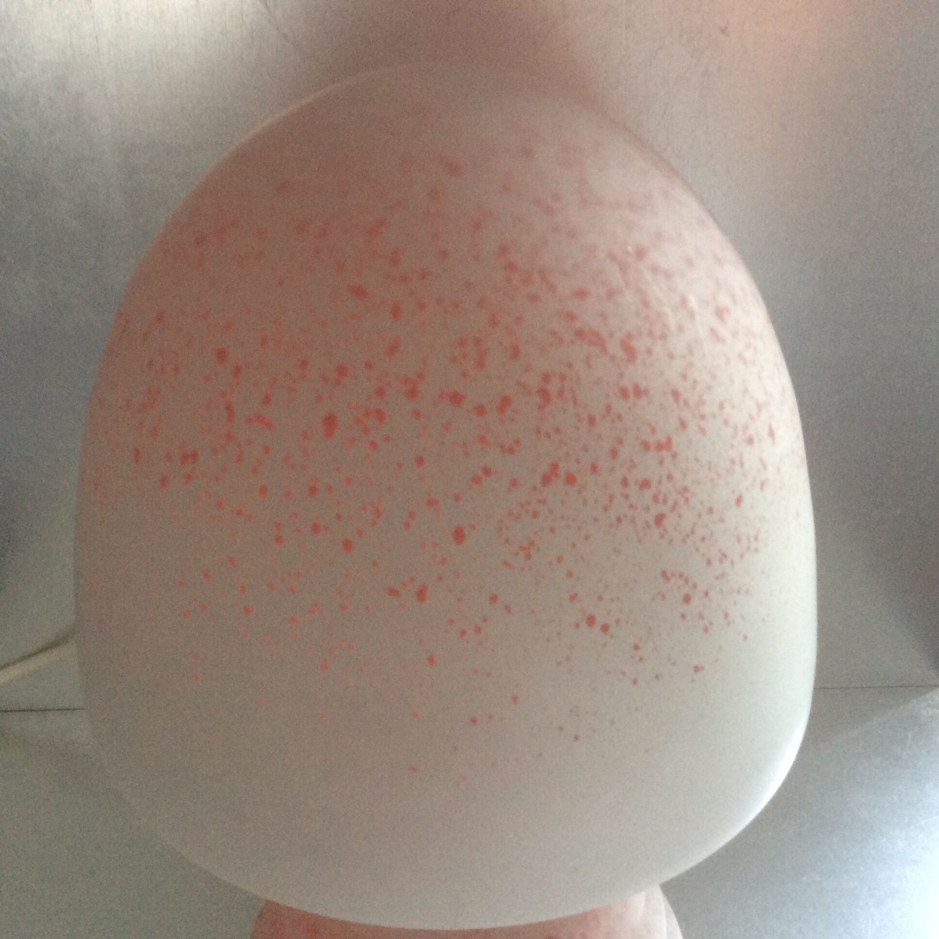 Vintage mushroom lamp 70-80s in speckled frosted glass