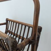 Vintage rattan magazine rack