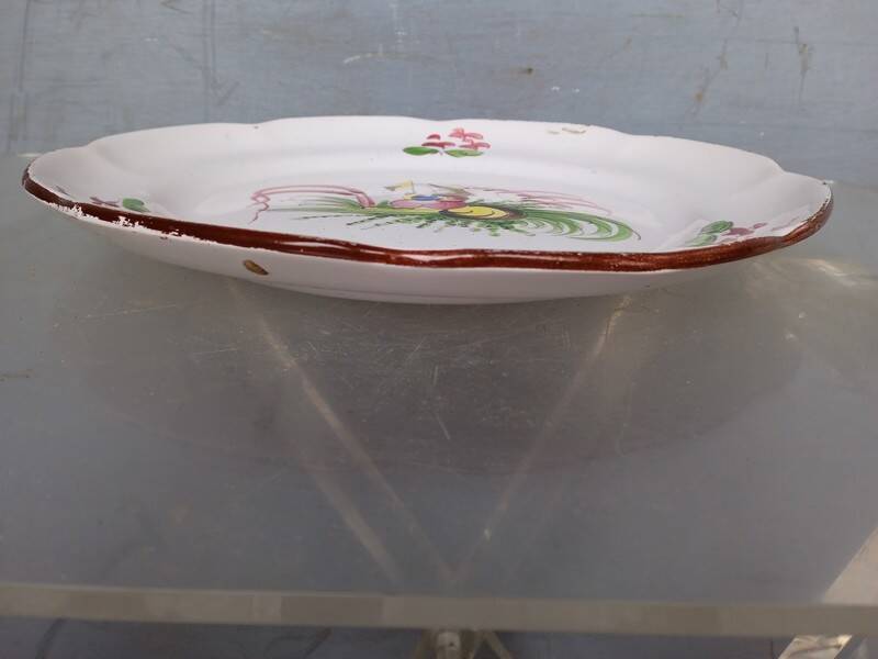 Assiette faience au chinois Les Islettes XVIIIem