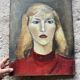 Portrait sur toile ancien, Tissier