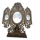 Ancient triptych in olive wood. Italy.