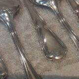 12 silver-plated ice cream scoops, Ercuis goldsmith, 13.7cm contours