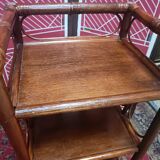 Pair of vintage rattan bedside tables