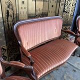 Louis Philippe bench and pair of armchairs