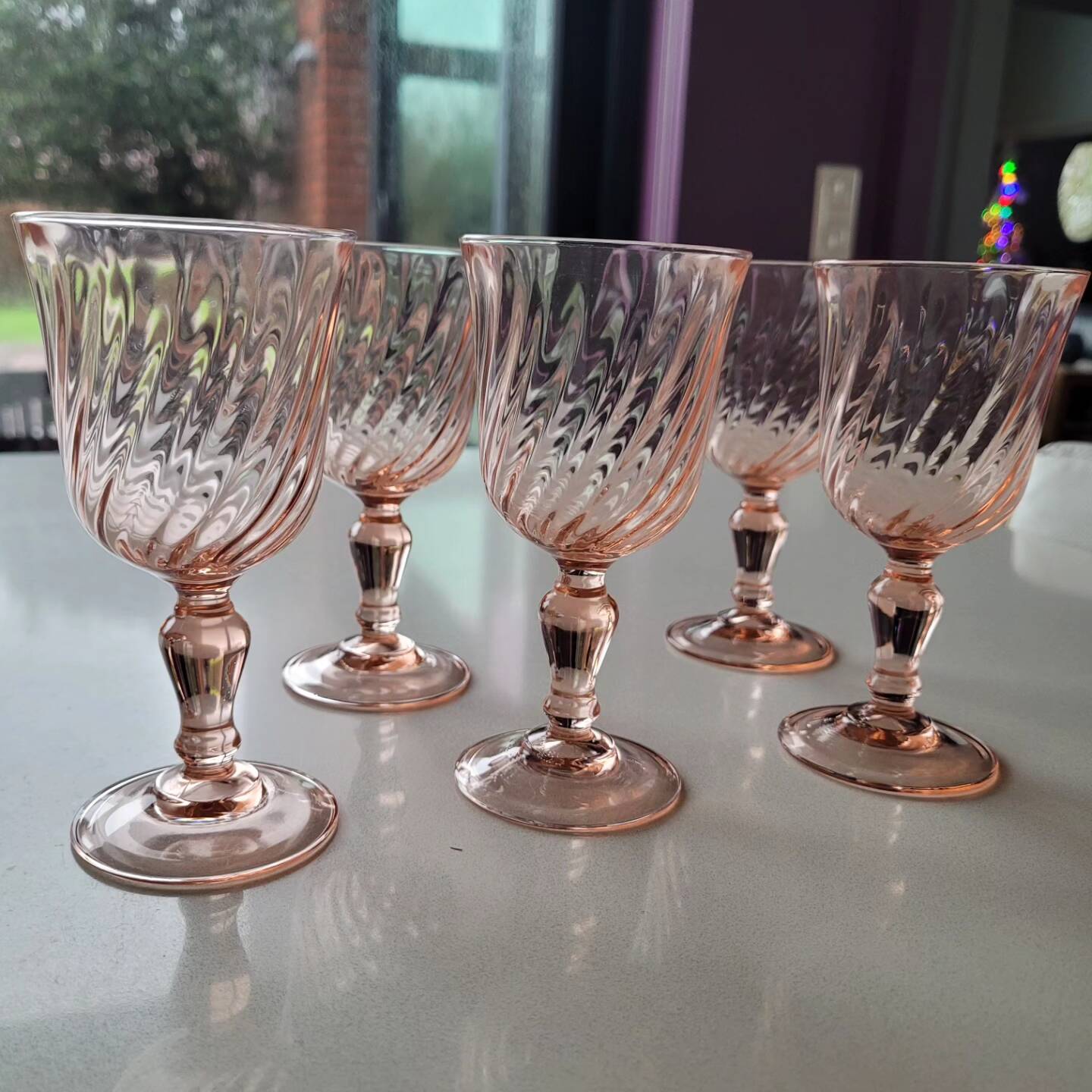 Lot De 6 Verres à Pied Rosaline Luminarc (Arcoroc) – Modèle Stemglasses N°5 – Rose Vintage – 12 Cl