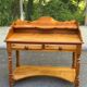 Vintage Console Desk in Solid Pine with Removable Upper Unit 1980
