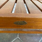 Solid teak bench le colonial by pimag seats with slats side crossover