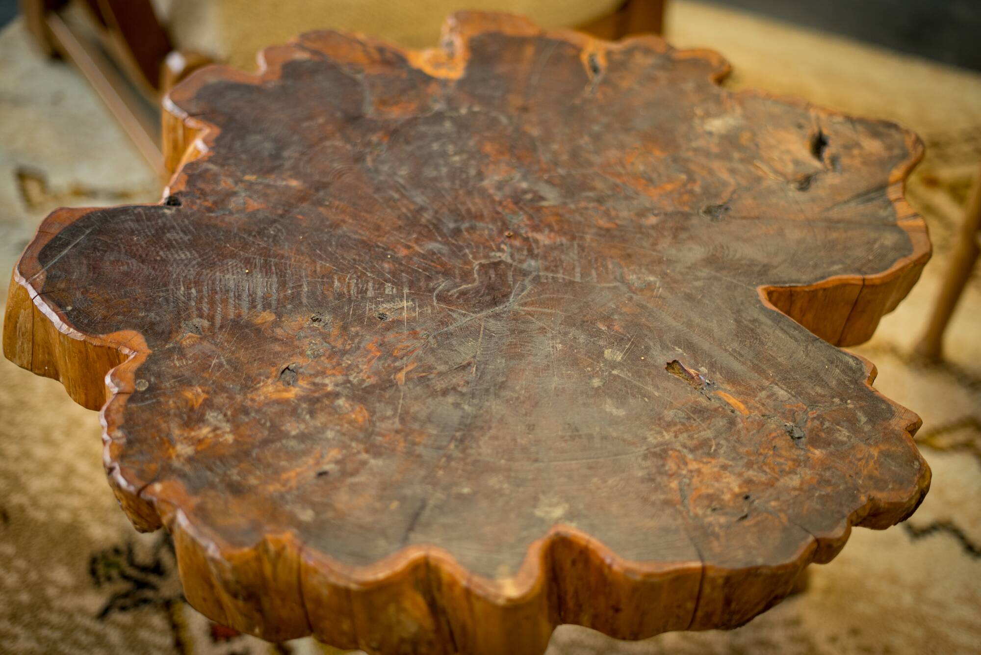 Brutalist table and stool
