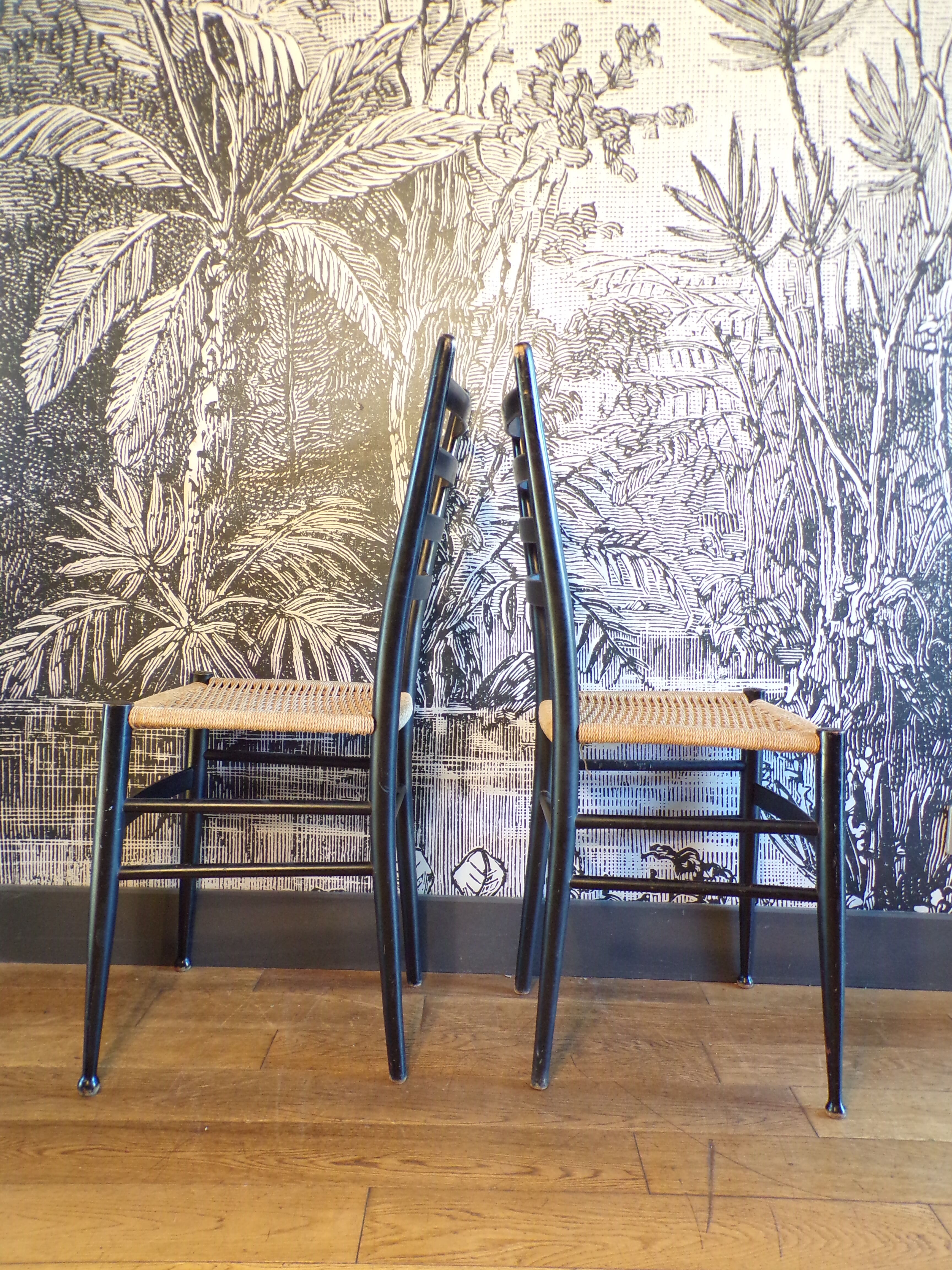 Paire de chaises italiennes Otto Gerdau