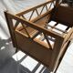 Child bed solid wood spindle feet 60's crosses
