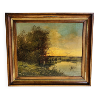 Oil on canvas by gérard buysen (19th century)