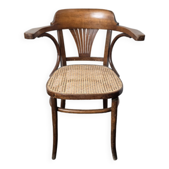 Ancien fauteuil de bureau cannée