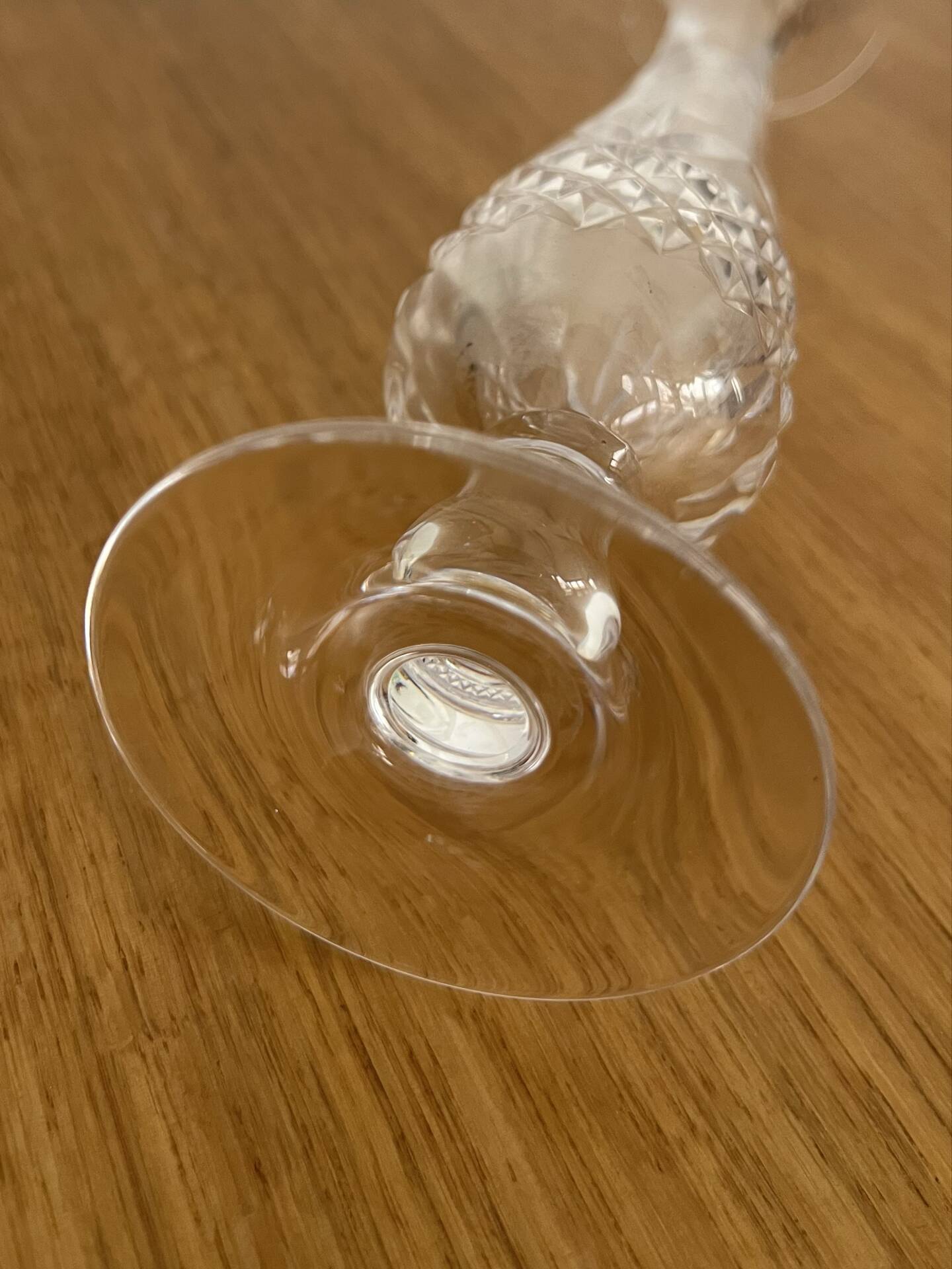 Cut crystal soliflore signed by Cristallerie Royale de Champagne.