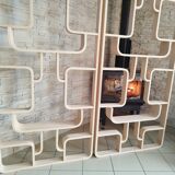Mid-Century Czech Wall or Room Divider by Ludvik Volak for Drevopodnik Holesov, 1960s, Set of 2