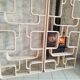 Mid-Century Czech Wall or Room Divider by Ludvik Volak for Drevopodnik Holesov, 1960s, Set of 2