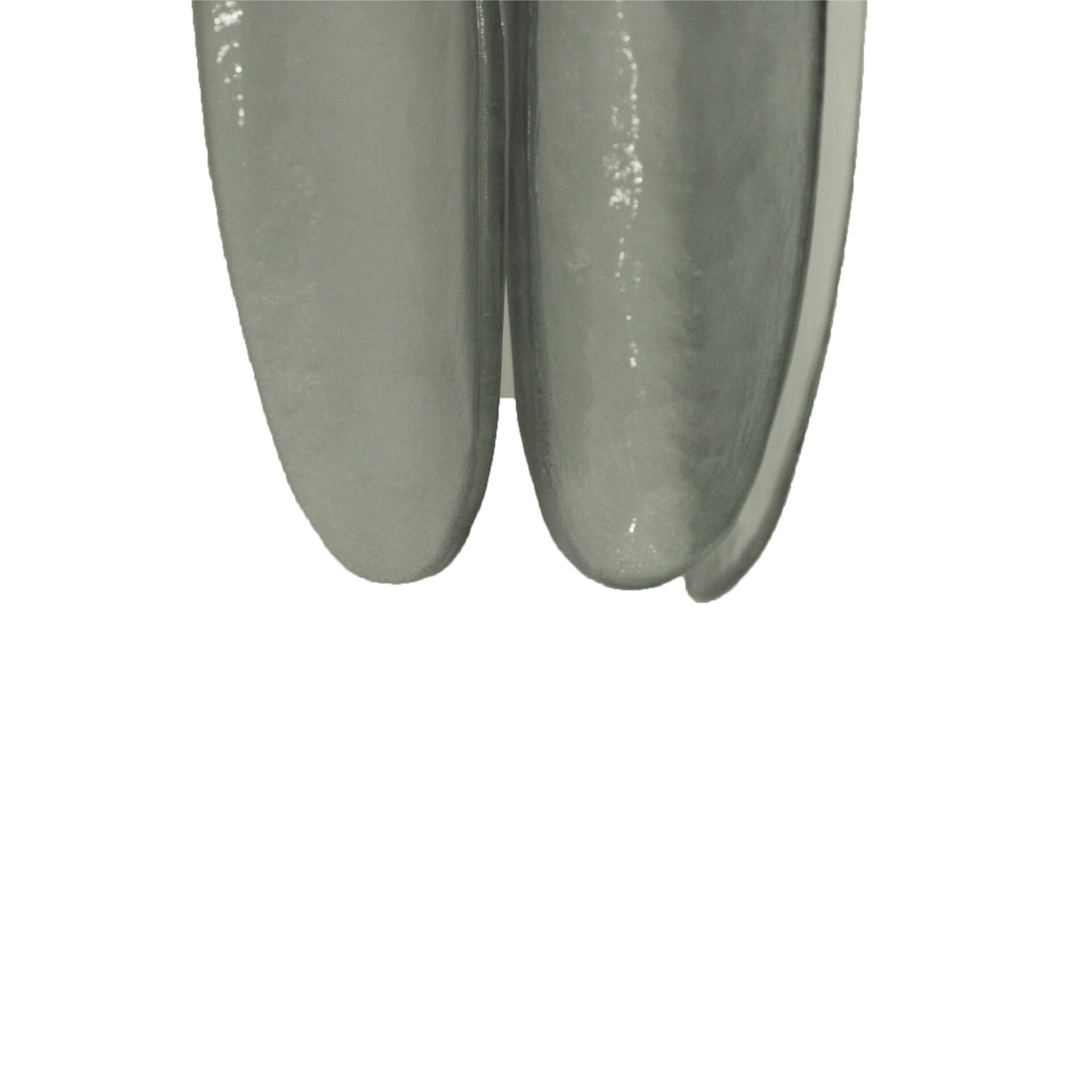 Italian wall sconces in bluish grey Murano glass and brass in mid-century modern style.