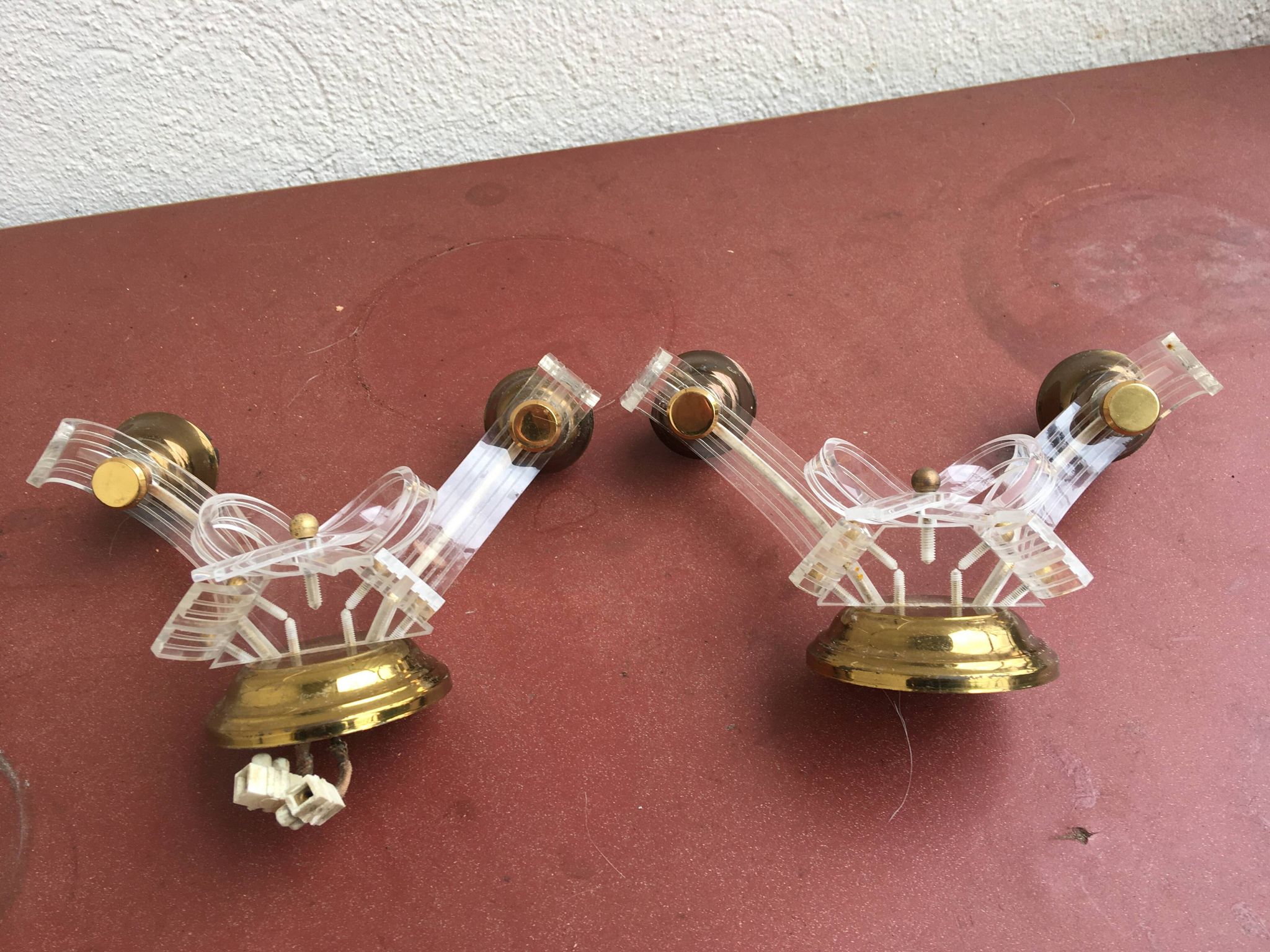 Pair of wall lights, 1950s