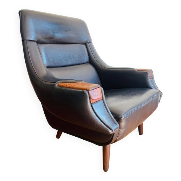 Fauteuil avec Cendrier par Henry Walter Klein pour Bramin Møbler, 1969 - Bon état sur Selency