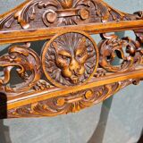 Curule trône bois sculpté