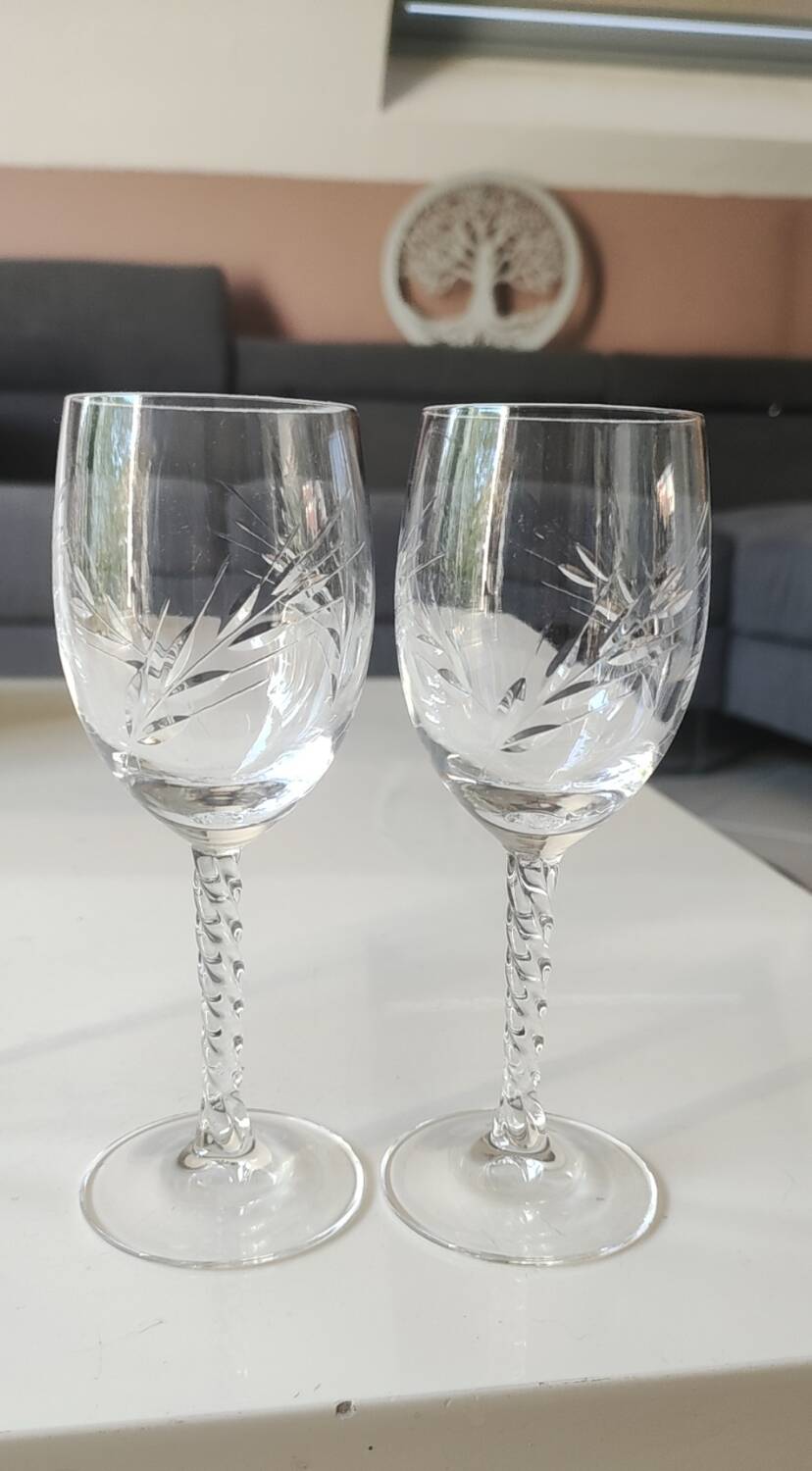 Lot of 5 x Small White Wine/Port Glasses Fleury Epi. Arques Crystal 12cl