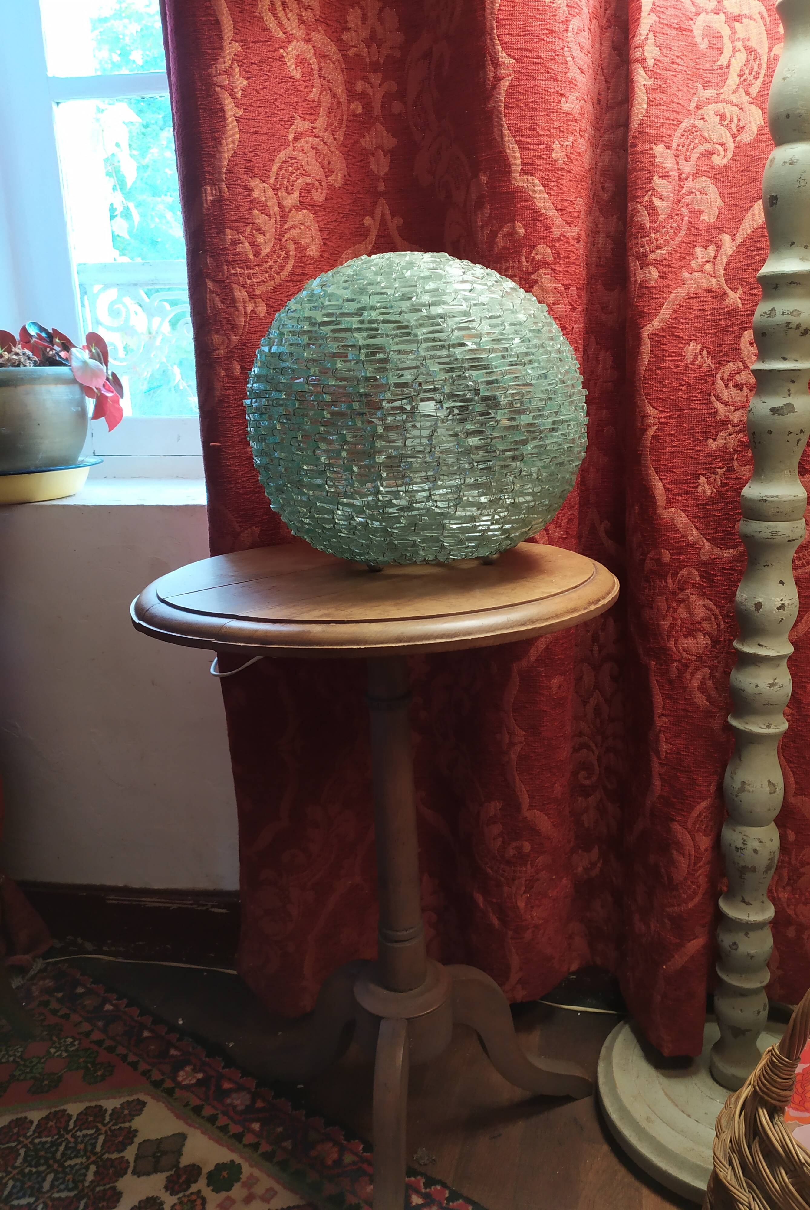 Vintage glass ball lamp