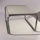 Table basse vintage plateau melamine blanc