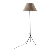 Wrought iron tripod floor lamp 1960