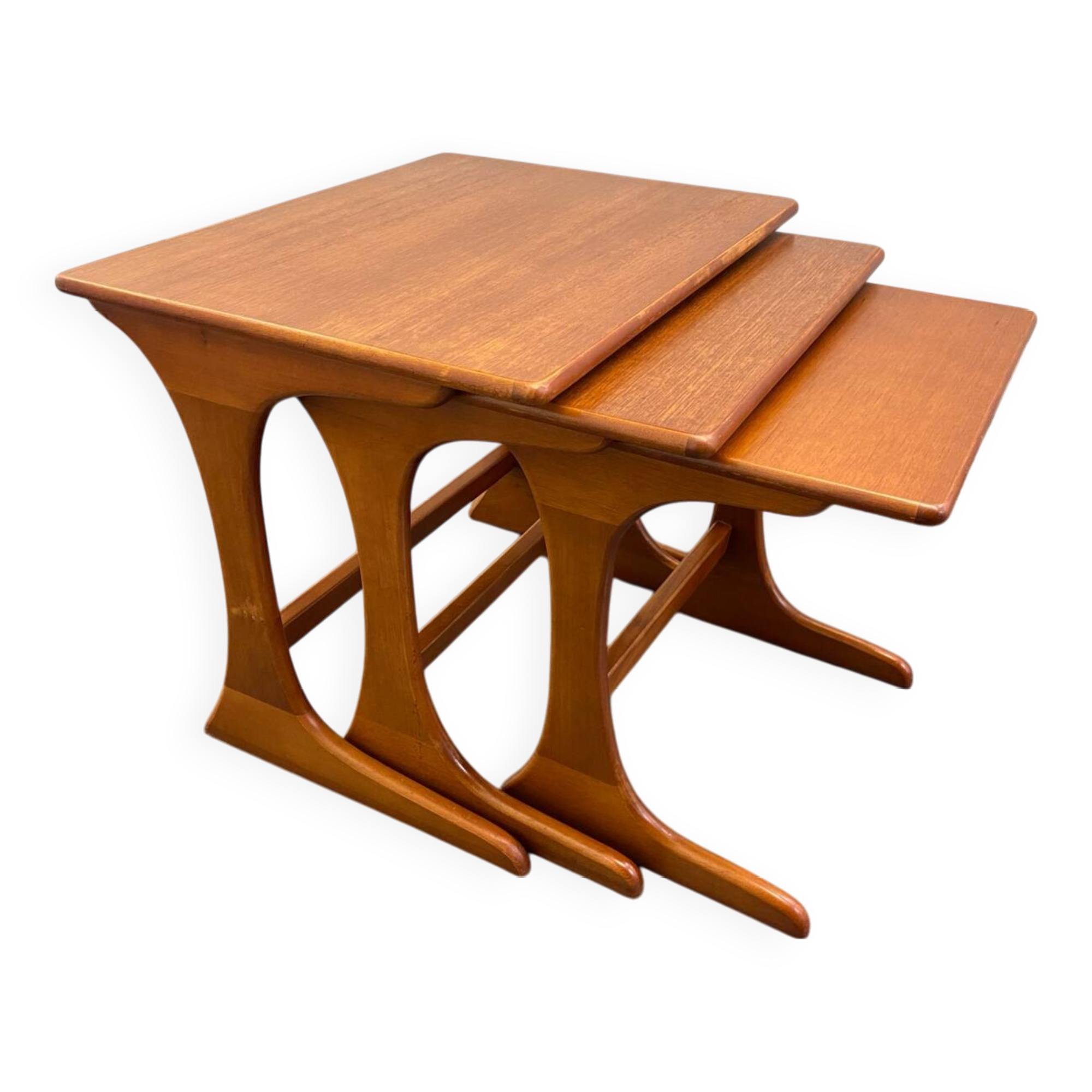 Teak nesting tables set of 3 circa 1960