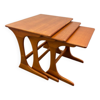 Teak nesting tables set of 3 circa 1960