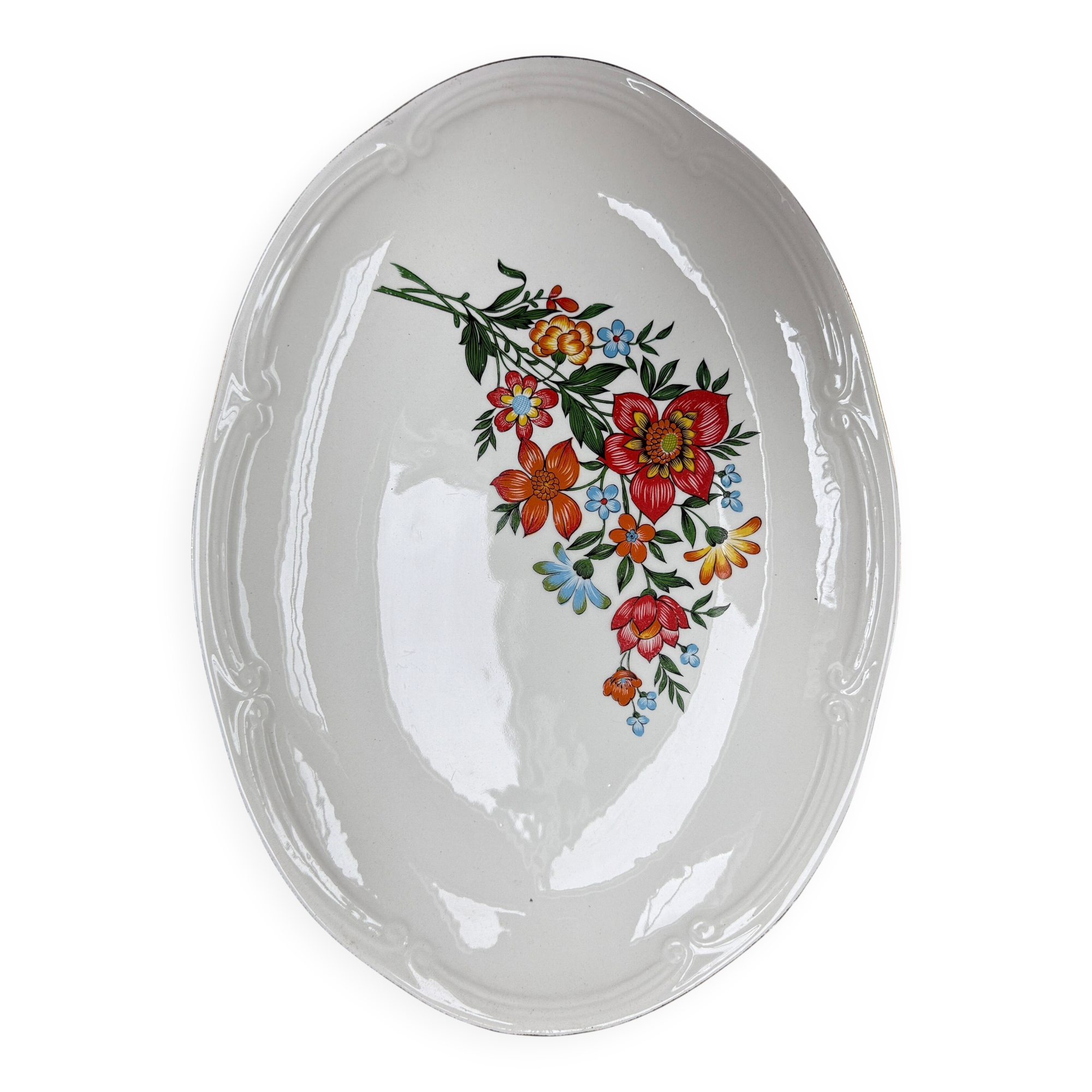 Vintage oval plate Gien