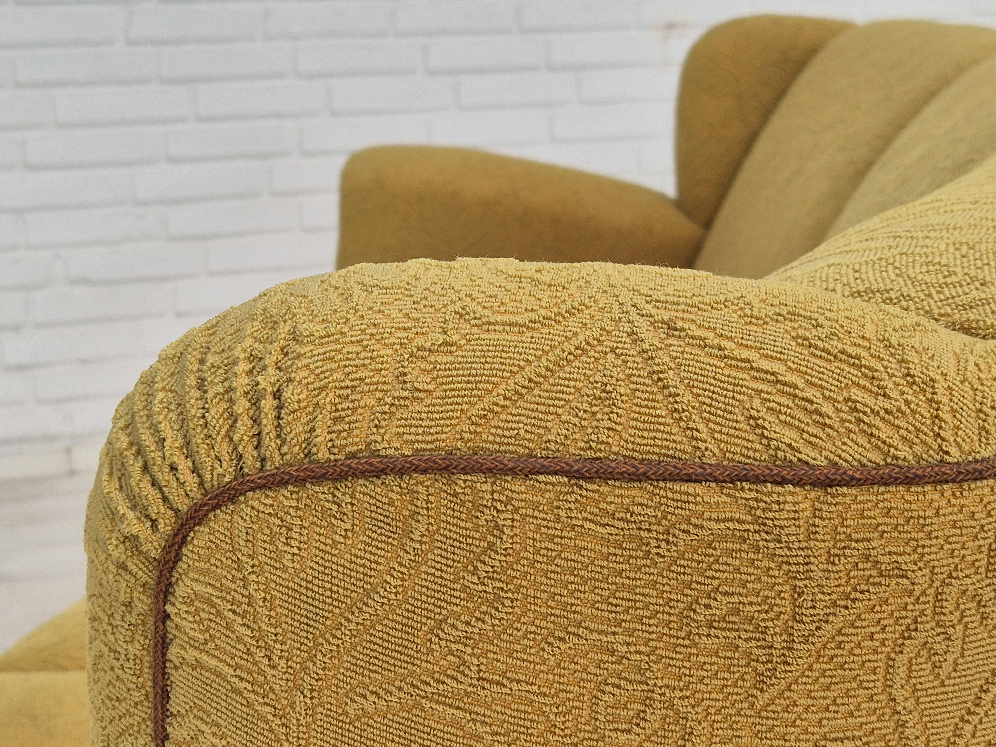 1960s, Danish 3-seater "Banana" sofa by Edmund Jørgensen, original condition.