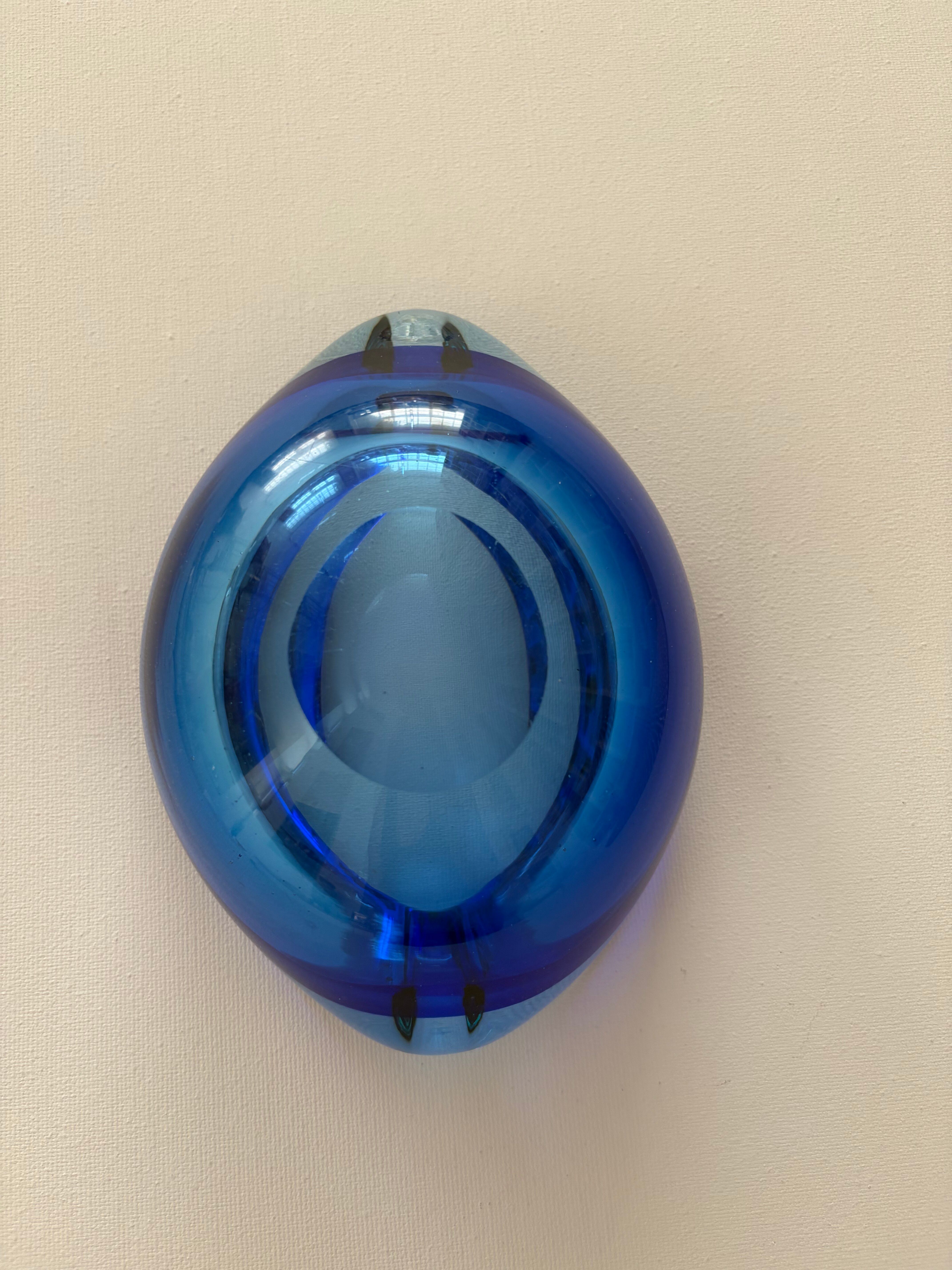 Murano blue ashtray