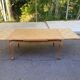 Large Louis XV dining table stripped in solid oak 1960 260cm