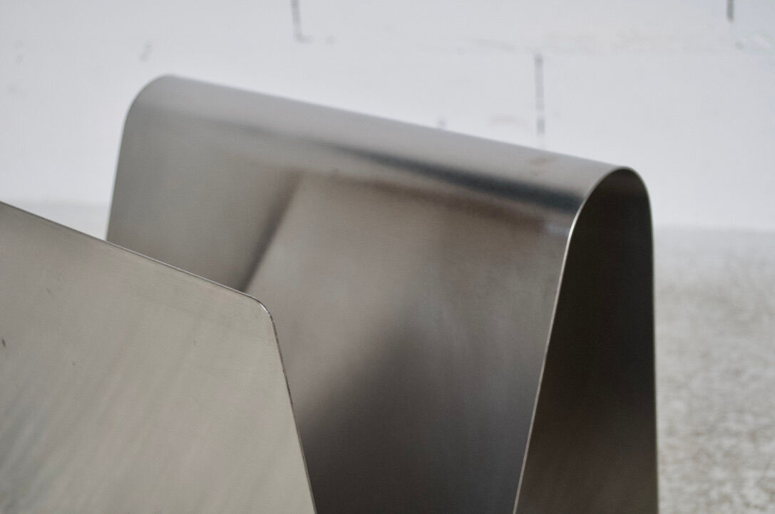 Magazine holder anonymous work 70' brushed steel