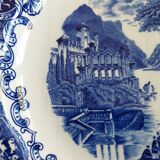 8 blue & white soup plates Broadhurst, Lunéville, Myott and Royal Sphinx Regout Maestricht