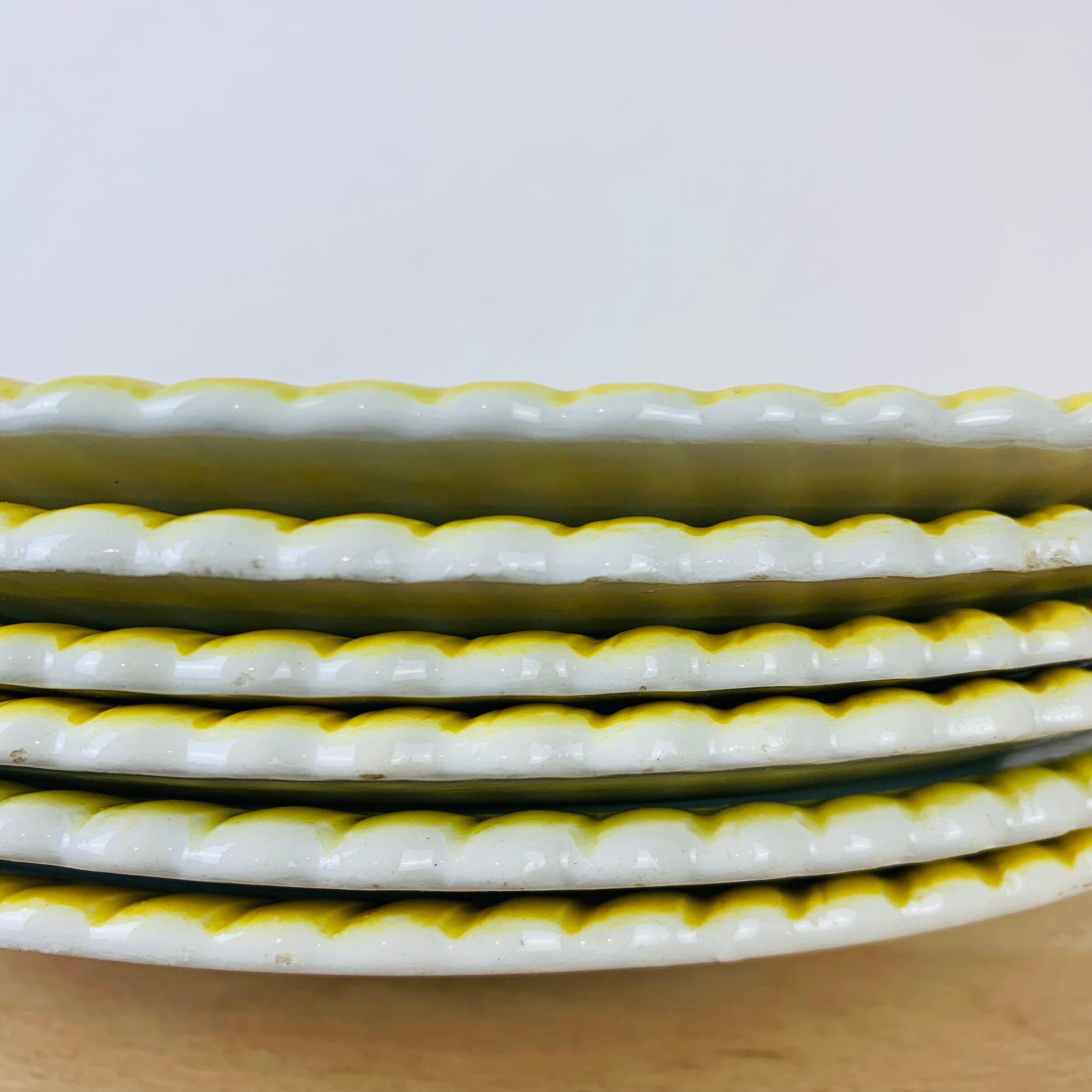 Set of 6 vintage earthenware dinner plates.