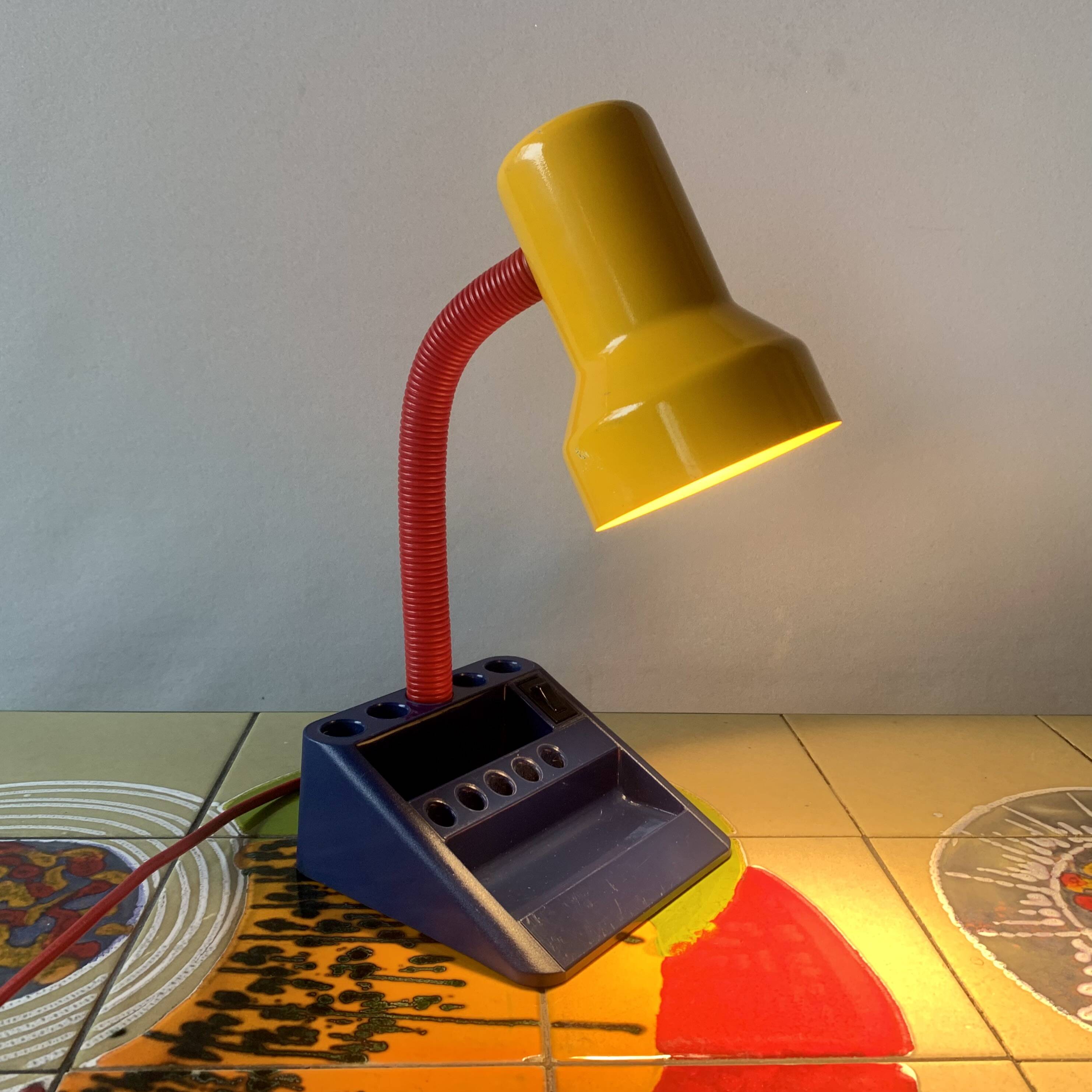 Vintage Memphis Style Multicolor Desk Lamp - Massive Model 12938