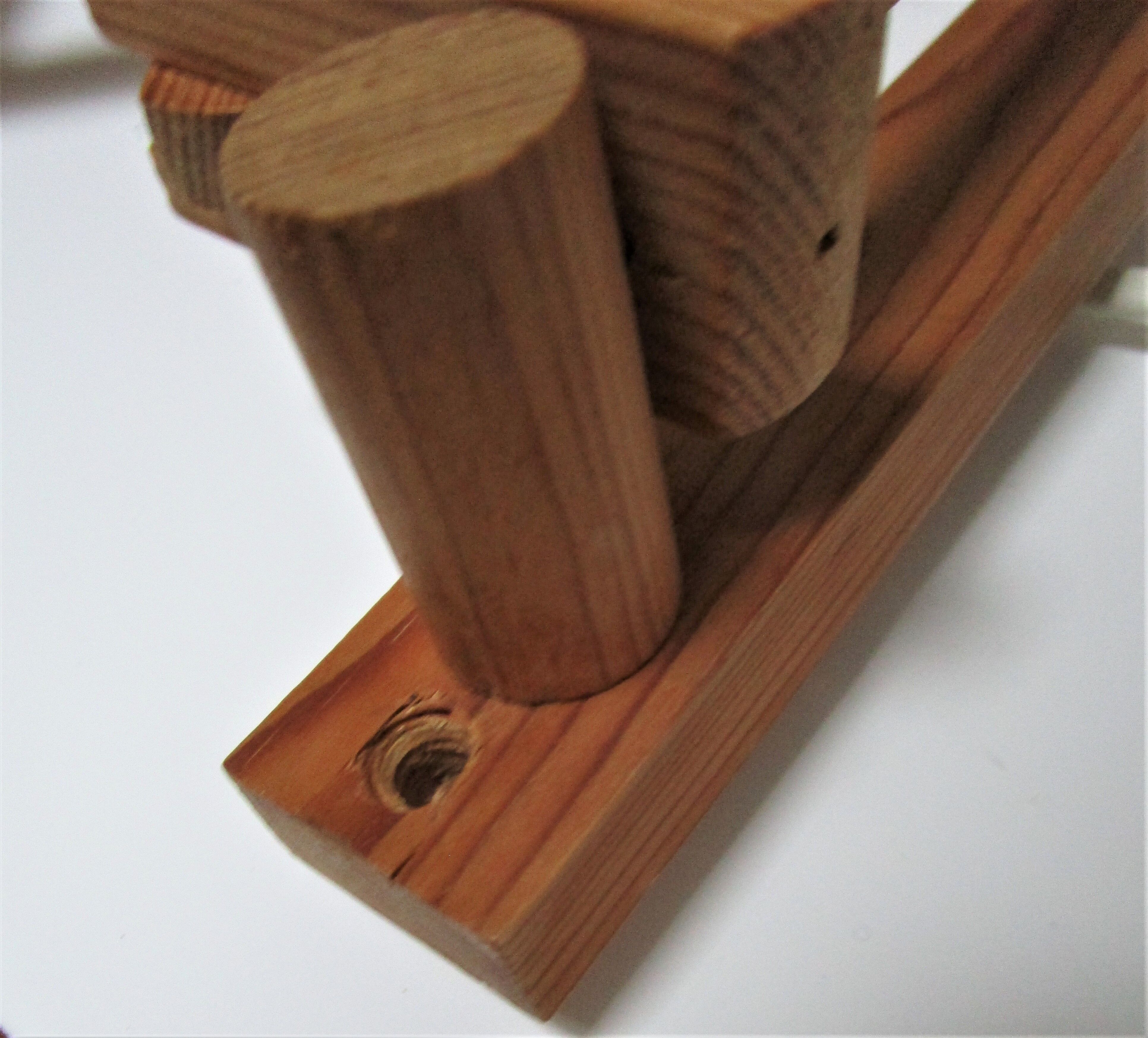 Paire d'appliques bois extensibles design scandinave vintage