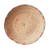 Braided round ethnic tray or wall decoration, 80s