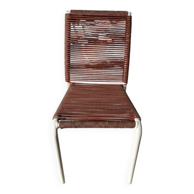 Chaise enfant scoubidou vintage 60’/70’