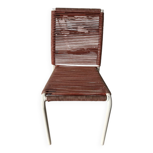 Chaise enfant scoubidou vintage 60’/70’