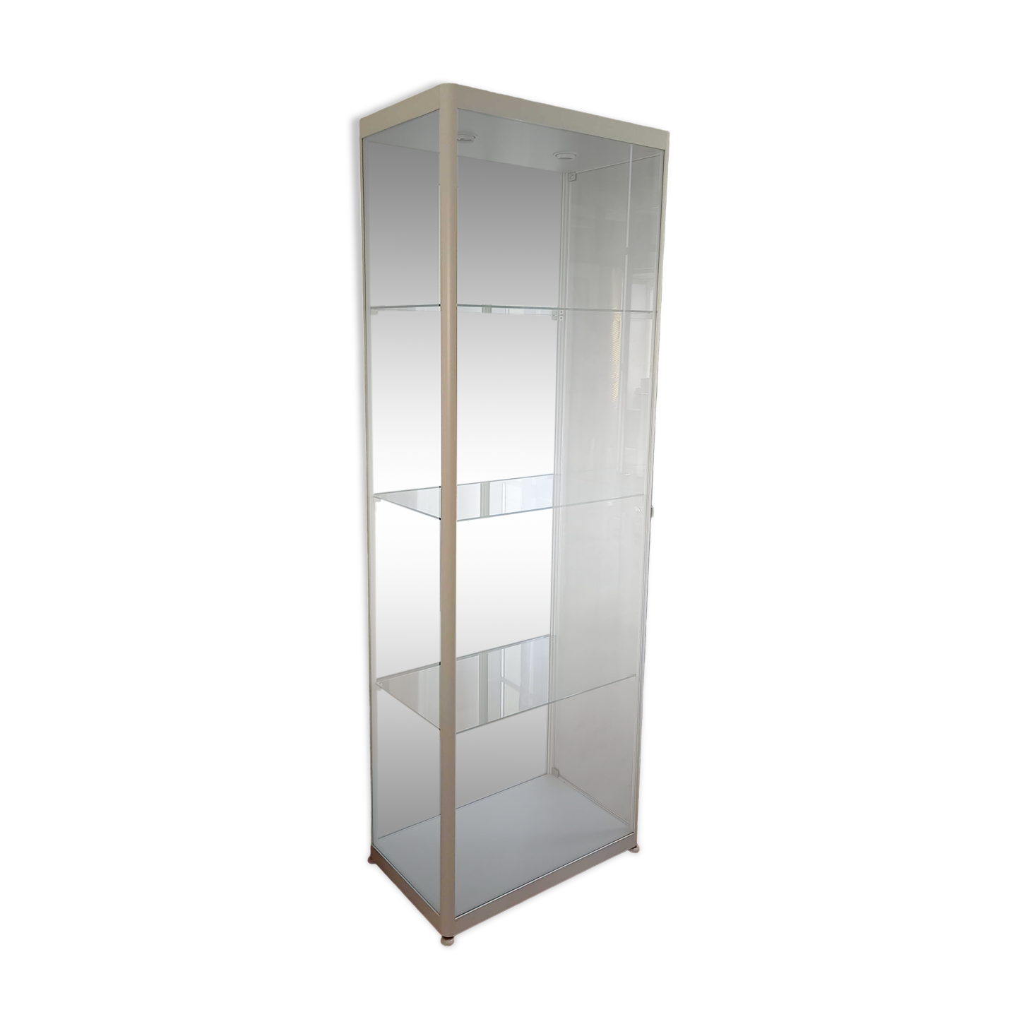 Vitrine en verre sdb avec mirroir et éclairage des années ‘80