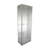 SDB glass SHOWCASE with mirror and lighting from the 80s